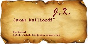 Jakab Kalliopé névjegykártya